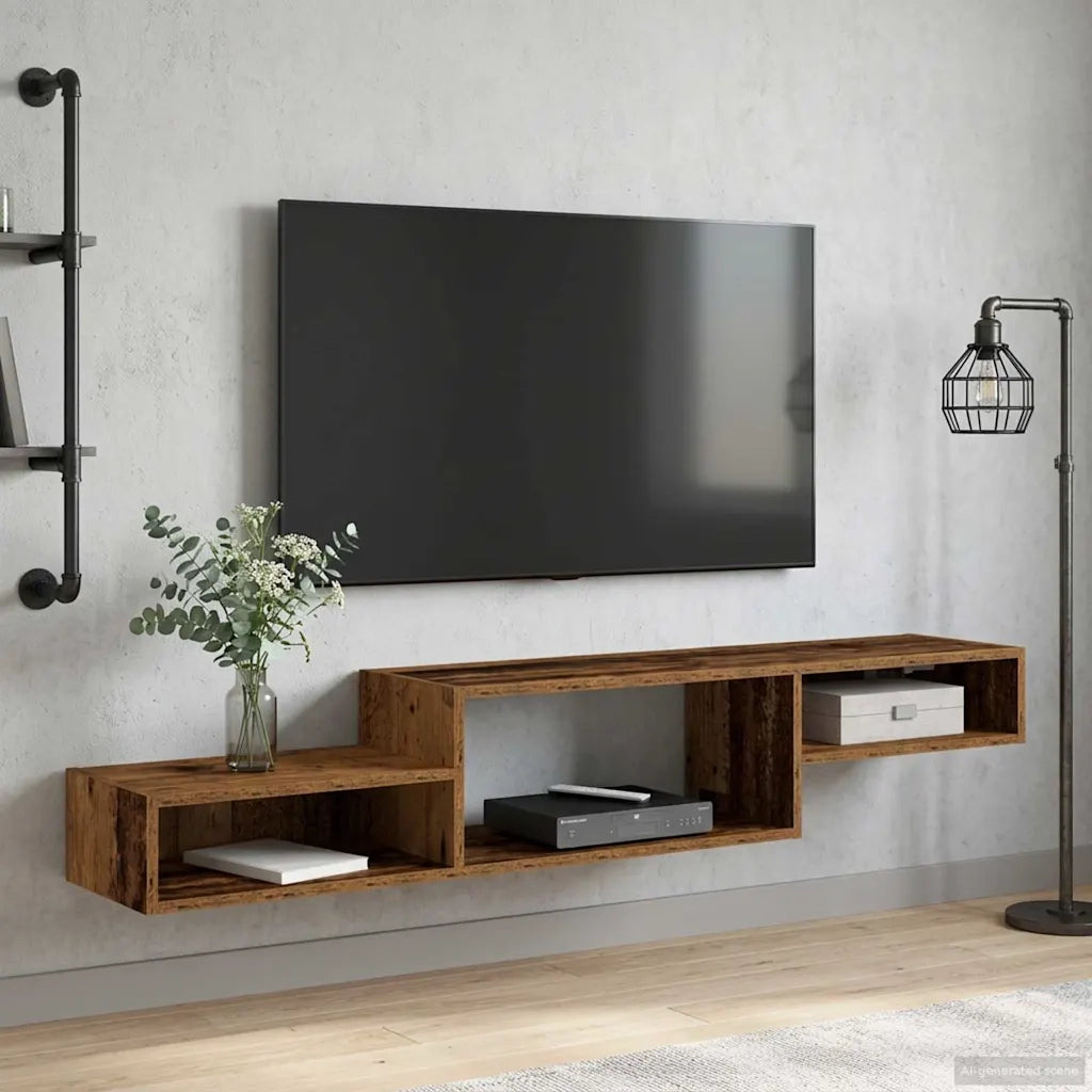 Mobile TV da Parete A parete Legno antico 150 x 28 x 26 cm 8005995