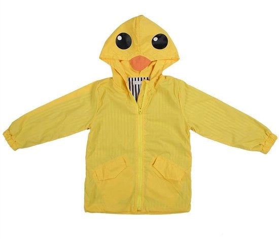 Giubbotto Acquaparato per Bambino - Stampa Uccello - Leggero - Con Cappuccio - Taglia 80/90/100 - Per Ragazzi/Ragazze - Abbigliamento Impermeabile