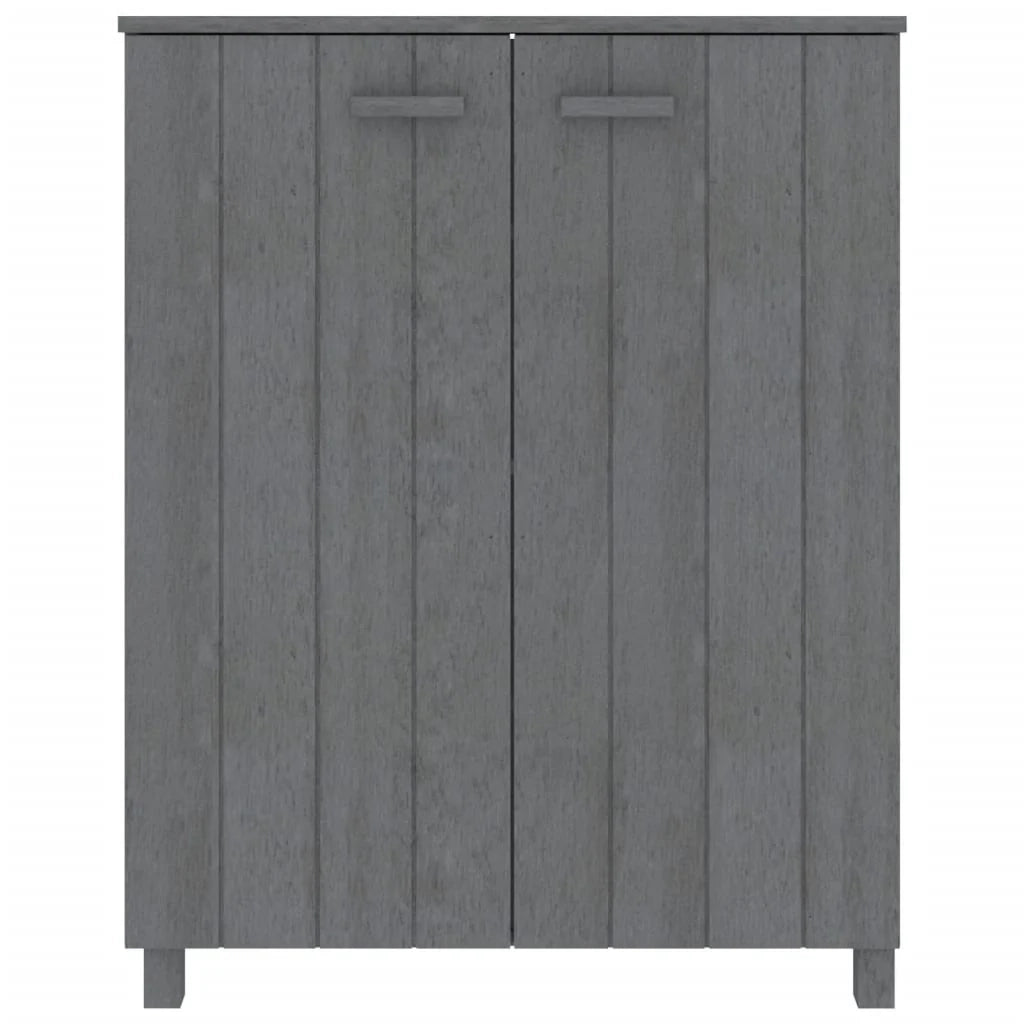 Scarpiera mobiletto portascarpe mobile per ingresso/corridoio/soggiorno colore scuro 85 x 40 x 108 cm pino massiccio grigio 02_0021865