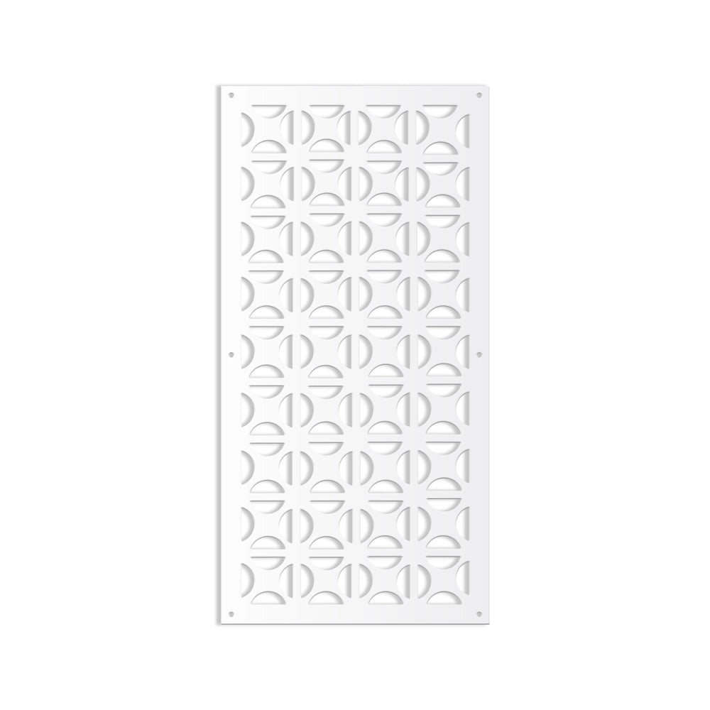 ROUND CROSS- Pannello in PVC traforato - Parasole Colore: bianco, Misura: 47x94 cm