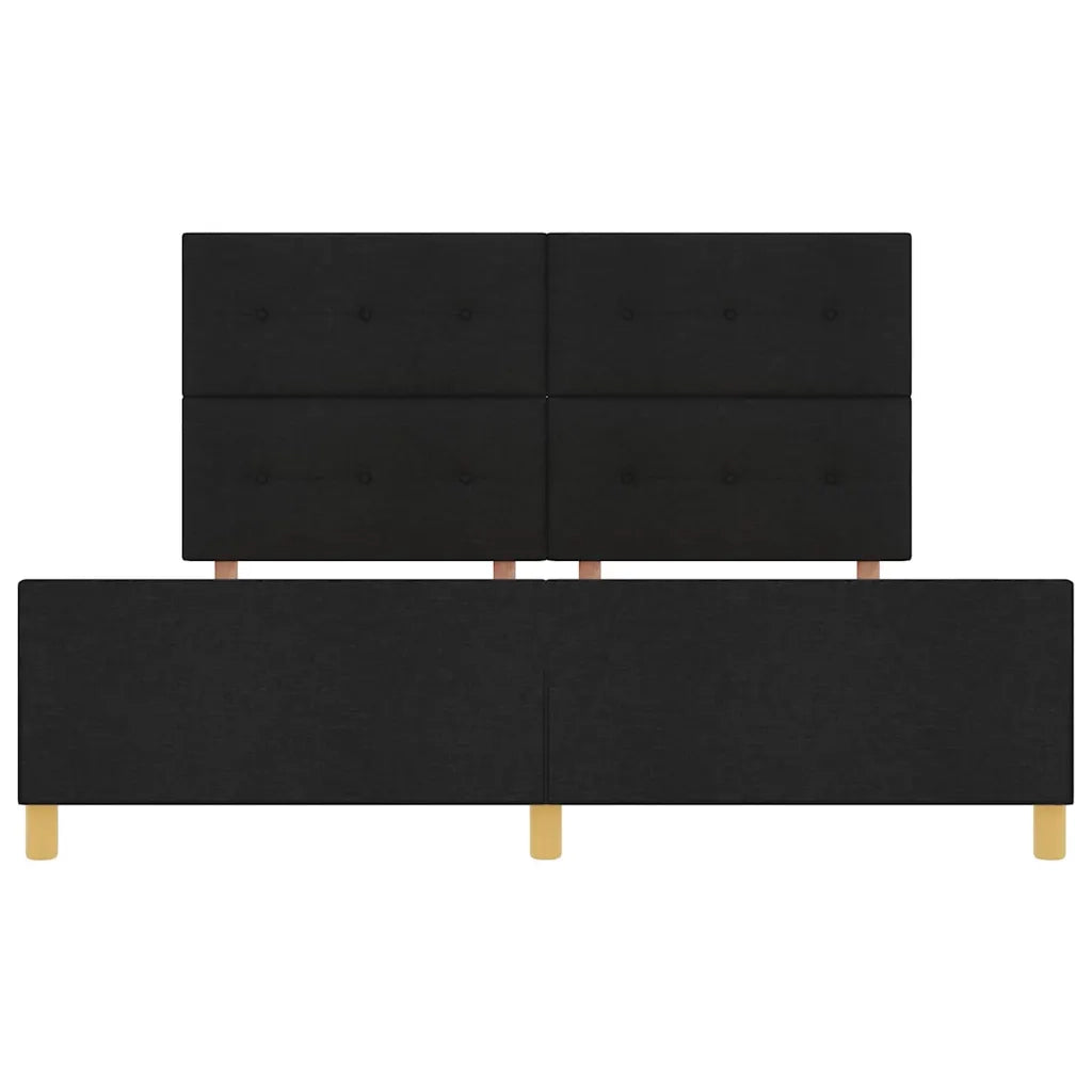 Struttura del letto con testiera Nero 180 x 200 cm Tessuto