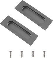 Set di 2 maniglie per ante porte in acciaio inossidabile per armadi e cassetti - Maniglie integrate per ante porte rettangolari.
