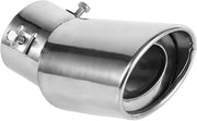 Sistema di Regolazione di Scarico in Acciaio Inossidabile - Silenziatore di Scarico - Curvo - Diametro della Canna 62 mm - Lunghezza Totale 138 mm - Adatto per veicoli con scarico curvo - Silenziatore di Scarico
