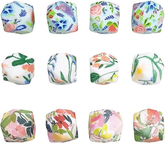 Set di spilli a forma di fiore - 12 pezzi - Stopper di spilli in silicone - Protezione per l'accessorio da maglia - Accessori per maglia - Materiale duraturo - Accessori per maglia