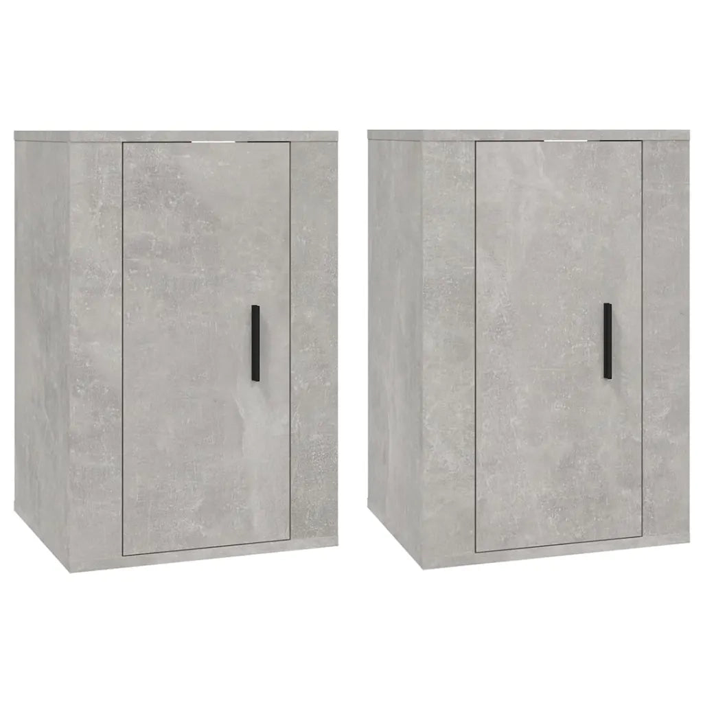 Mobili Porta TV a Parete 2 pz Grigio Cemento 40x34,5x60 cm 816665