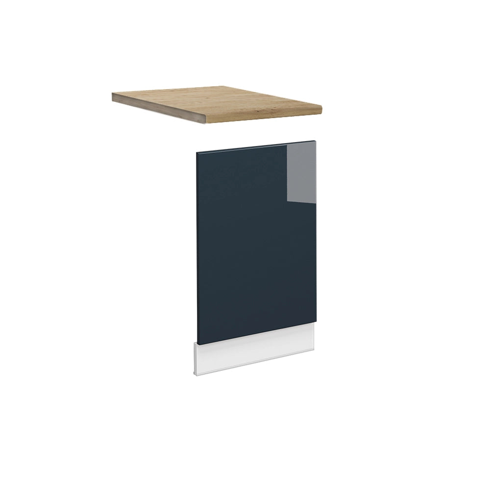 Vicco Mobili da cucina Blu scuro lucido 45 cm , PL Rovere
