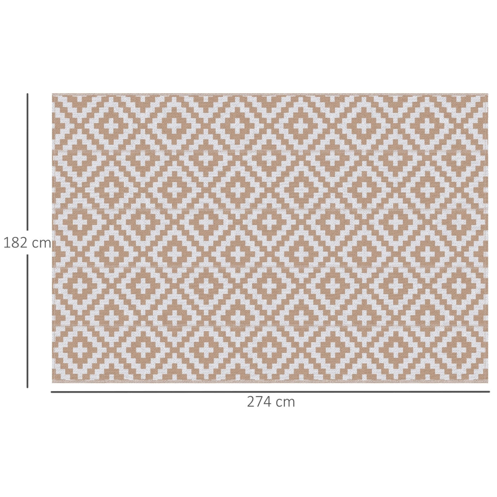 Tappeto Esterno Reversibile ¨C Zephmum ¨C Grigio Bianco 182x274 cm