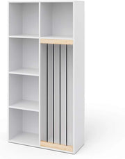 Libreria bambini Marvin, Bianco, 72 x 143 cm, adatto per riporre giocattoli e libri