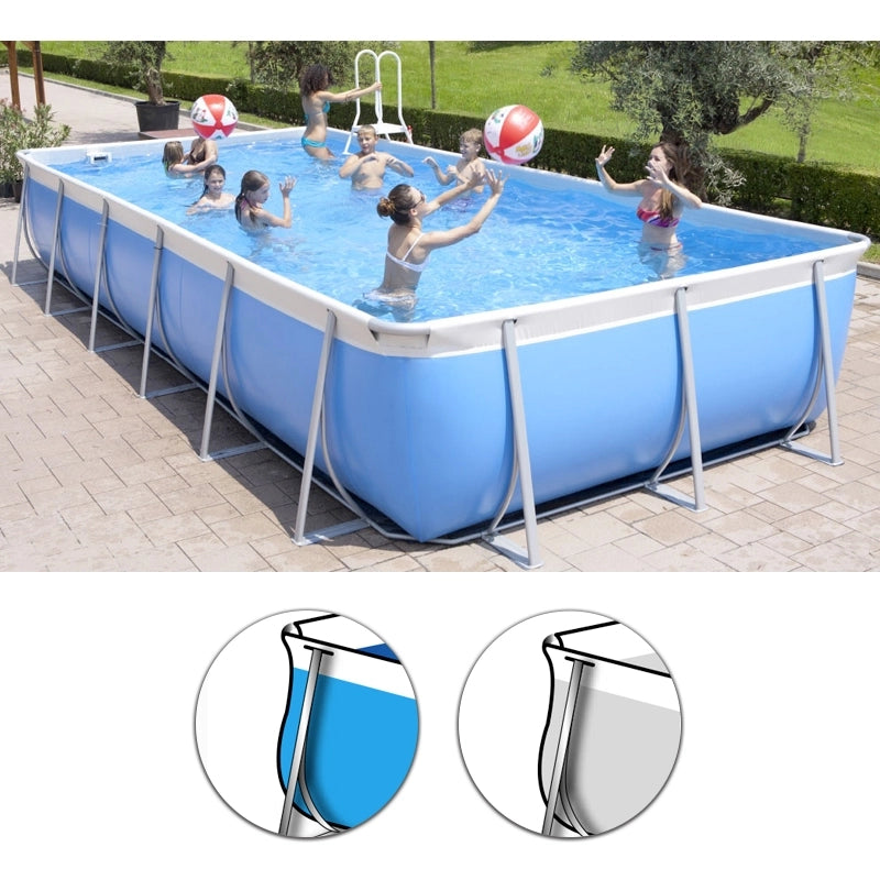 Piscina fuori terra FUTURA 550 - 5,20 x 2,65 h 1,25 m - Piscina Fuori Terra Futura 550 - 5,20 X 2,65 H 1,25 M Liner Azzurro / Bianco