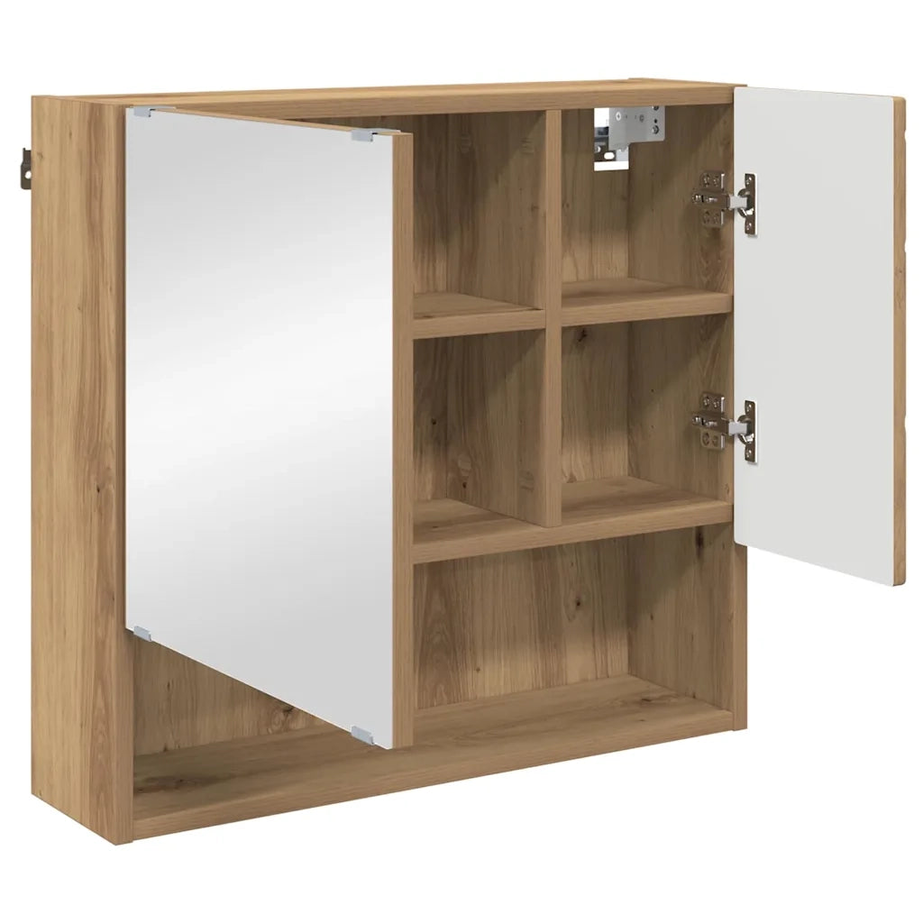 Set di mobili per il bagno con porta 3 pcs Rovere artigianale 3392952