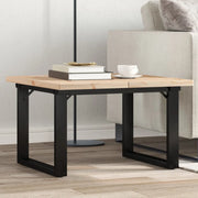 vidaXL Tavolino Salotto Telaio a O 60x60x40,5cm Legno Pino e Acciaio