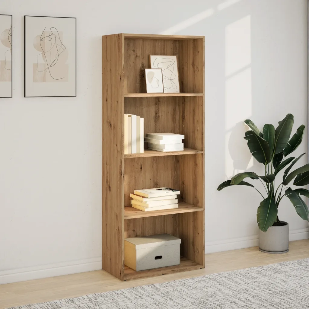 Libreria Rovere Artigianale 60x30x152 cm in Legno Multistrato 857916