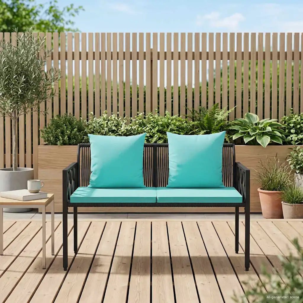 Panchine da esterno 2 -Seater 116 x 56 x 75 cm polyrattan 42025356
