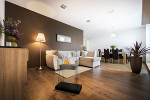 Camino a Bioetanolo da Pavimento 65x34x90 cm 2000W 1,5L Atlanta Nero