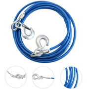 Trade Shop - Fune Cavo Corda Acciaio Traino Con Ganci Per Auto Furgone Emergenza 5000kg 3,5mt -