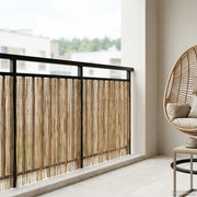 Recinzione per Giardino Carbonizzato 600 x 100 cm Giunco 42031262