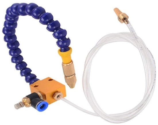 Sistema Spray Liquido per Raffreddamento - Systeem Adattabile - Banca di Fissaggio CNC/Freesmachine - Tubo di Aria 8mm - Duraturo - Risparmia il 60-80% di Sostanze Lubricanti - Sistema di Applicazione di Sostanze Lubricanti
