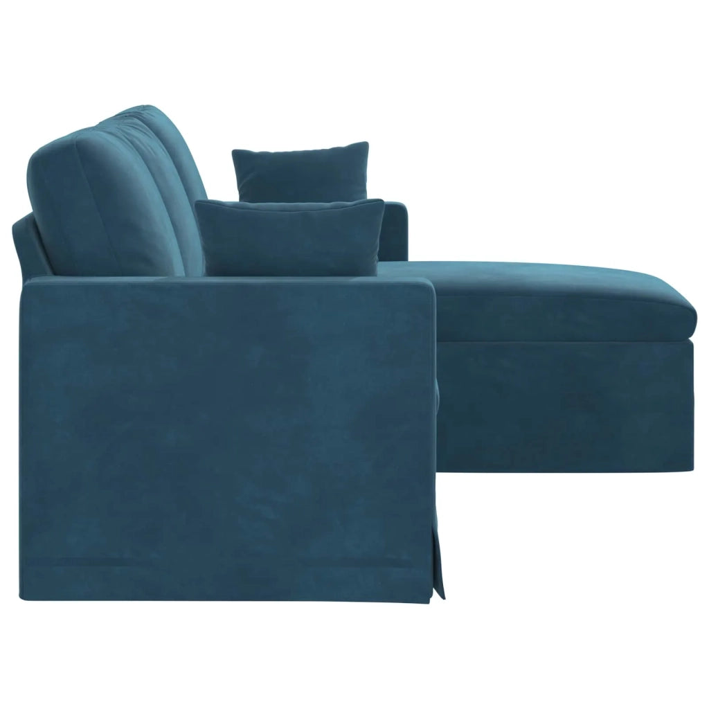 Divano Blu 198 x 134 x 80 cm Velluto