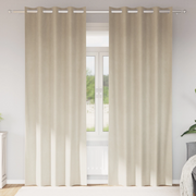Tende oscuranti  con occhielli 2 pz Panna in velluto