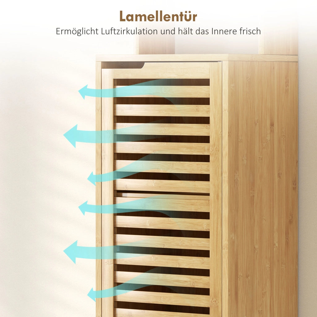 Armadio bagno alto ¨C zephmum ¨C 34x30x170 cm, legno, naturale