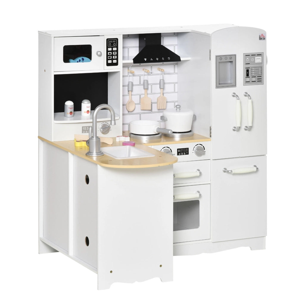 Cucina Giocattolo in Legno per Bambini ¨C zephmum ¨C Bianco 82x65x87 cm