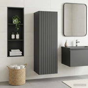 Mobiletto da Bagno a Muro Nero 33 x 34,5 x 60 cm