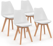 Set di 4 sedie da pranzo bianche SARA
