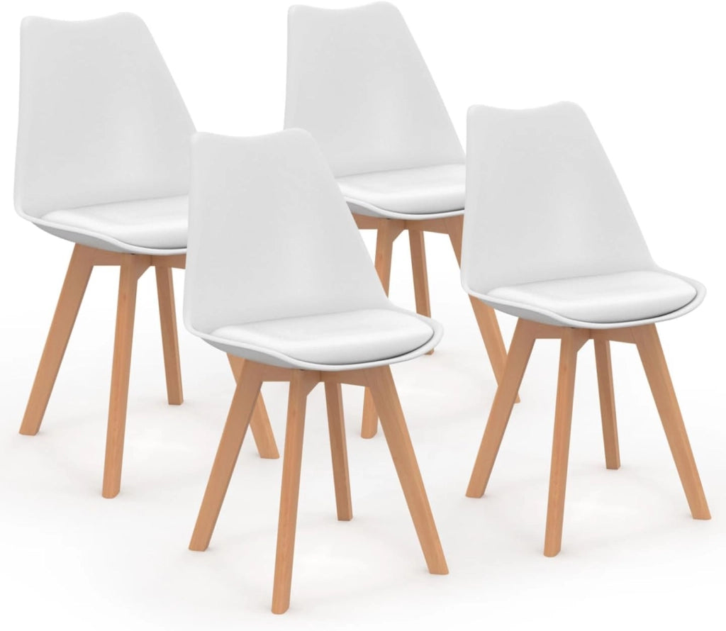 Set di 4 sedie da pranzo bianche SARA