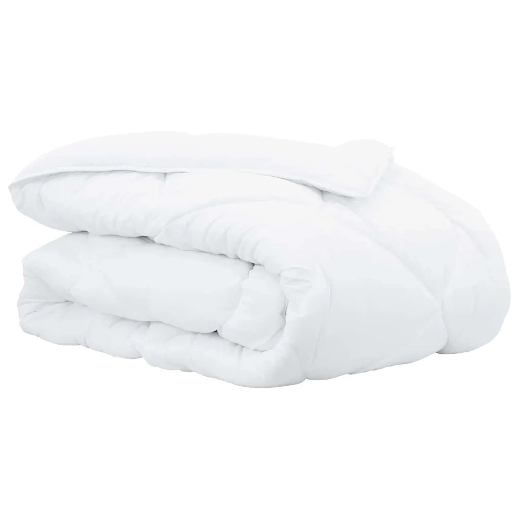 vidaXL Trapunte & Duvet Bianco 240 x 200 cm Microfibra