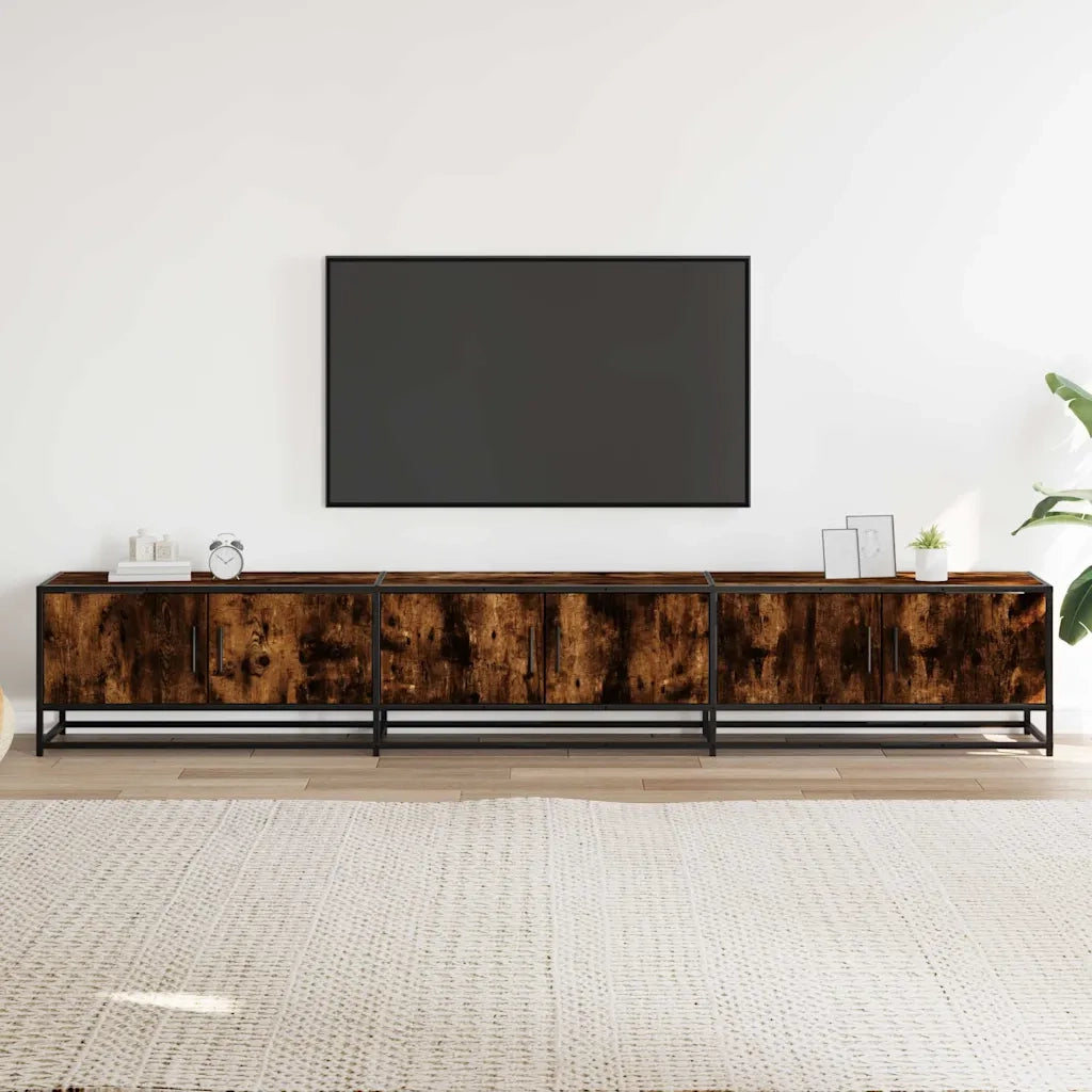 Mobile TV | Armadietto TV | Mobile Porta TV Rovere Fumo 240x35x41 cm in Truciolato