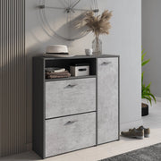 Scultore, Mobile da Ingresso 4/5 Paia, 26.60x91.50x94.00h cm Grigio Antracite
