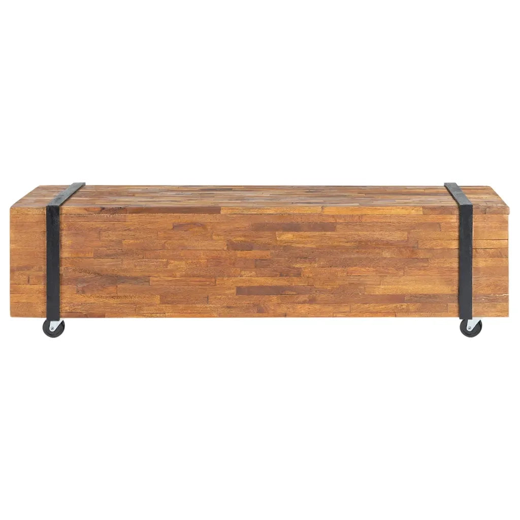 Mobile Porta TV 110x30x32,5 cm in Legno Massello di Teak 326173