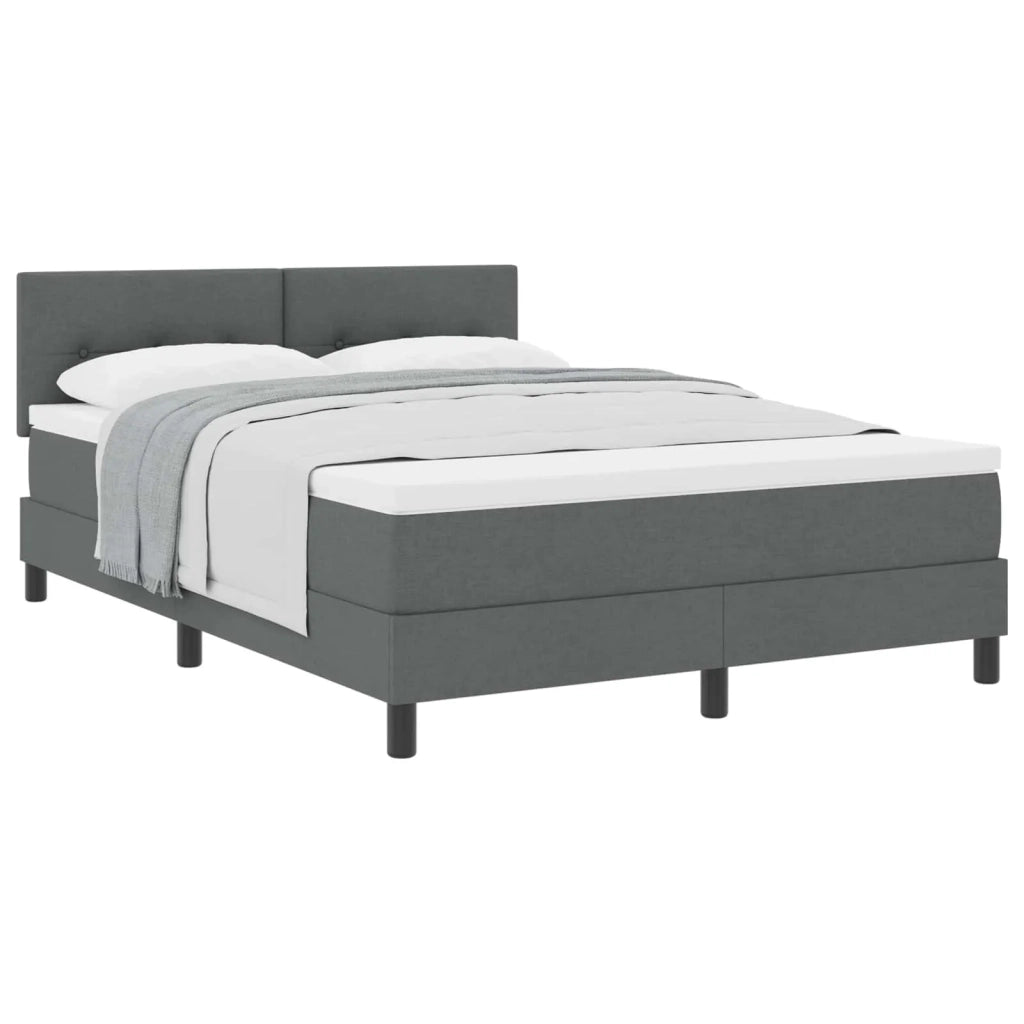 Letto a molle con testiera Grigio scuro 140 x 200 cm Tessuto 3338693