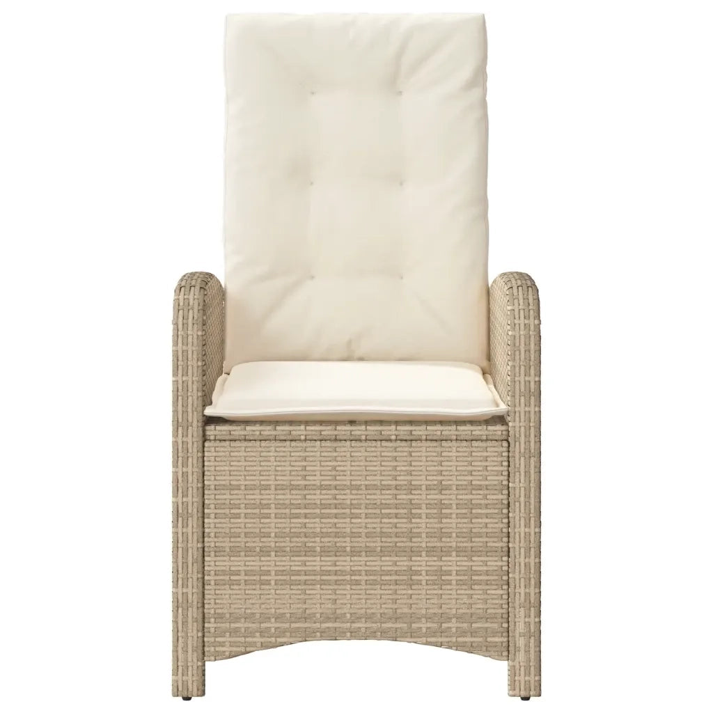 Set da Bistrò 3 pz con Cuscini Beige in Polyrattan