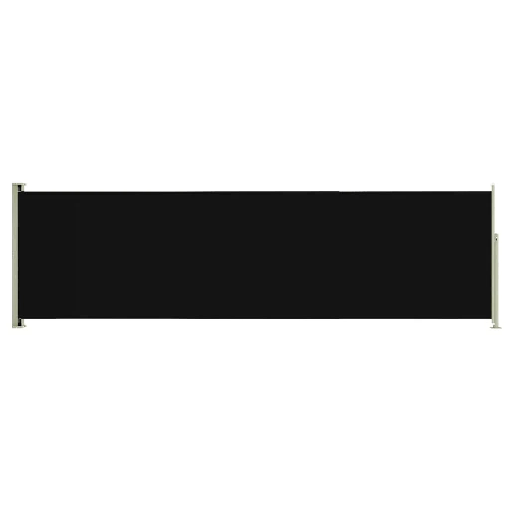 Tenda da sole laterale retrattile/schermo protettivo per patio giardino terrazza balcone 180 x 600 cm nero 02_0007346