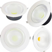 Trade Shop - Plafoniera Faretto Cob Led Da Incasso Da 30w Luce Bianco Freddo Caldo -