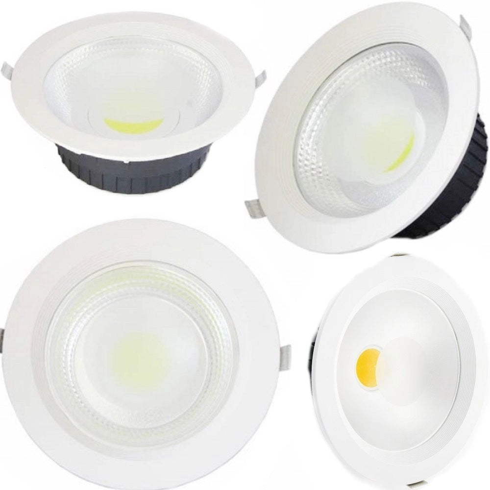 Trade Shop - Plafoniera Faretto Cob Led Da Incasso Da 30w Luce Bianco Freddo Caldo -