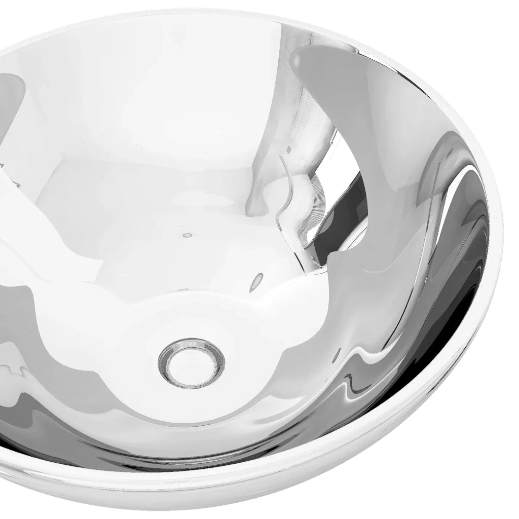 Lavandino 32,5x14 cm in Ceramica Argento CFW4517365