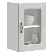 Pensile da Cucina con Porta in Vetro Kalmar Grigio Cemento 853531