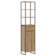 Mobile da Bagno | Armadio da bagno con porta Rovere Artigianale 40 x 30 x 180 cm