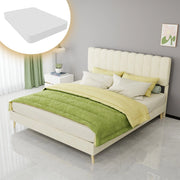 Letto Imbottito con Testiera Morbida ¨C MINIMAL ¨C Beige, 160x200, con Materasso