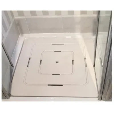 Pedana doccia in legno 60 x 60 ideale per piatto 80 x 80 tortora antiscivolo