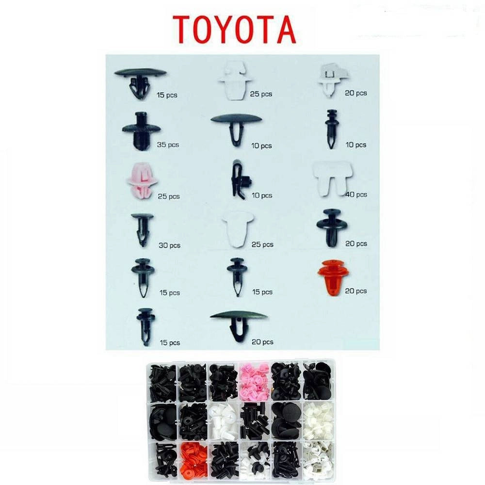 Trade Shop - Set Clip Di Fissaggio Per Auto Toyota Confezione 350 Pezzi Ricambi Plastica -