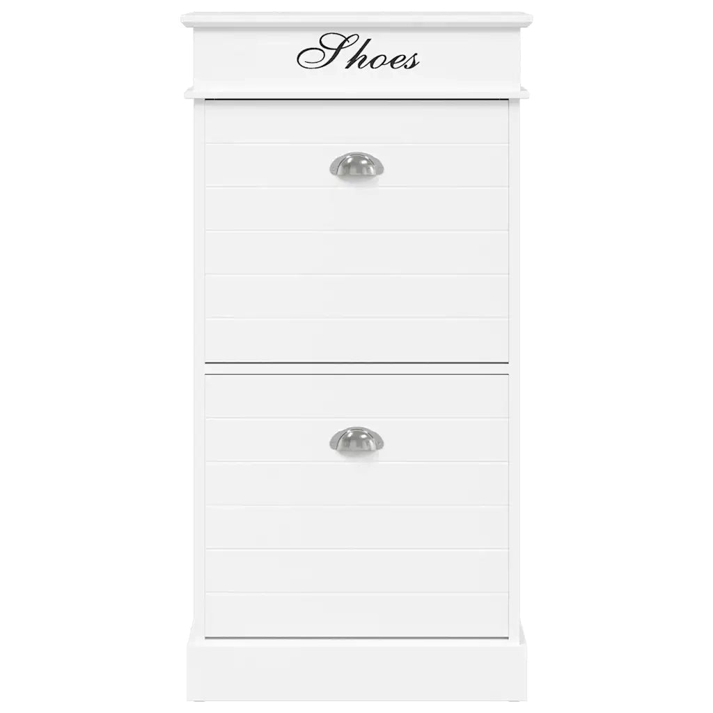 Scarpiera Bianca 50x28x98 cm in Legno di Paulownia 284089