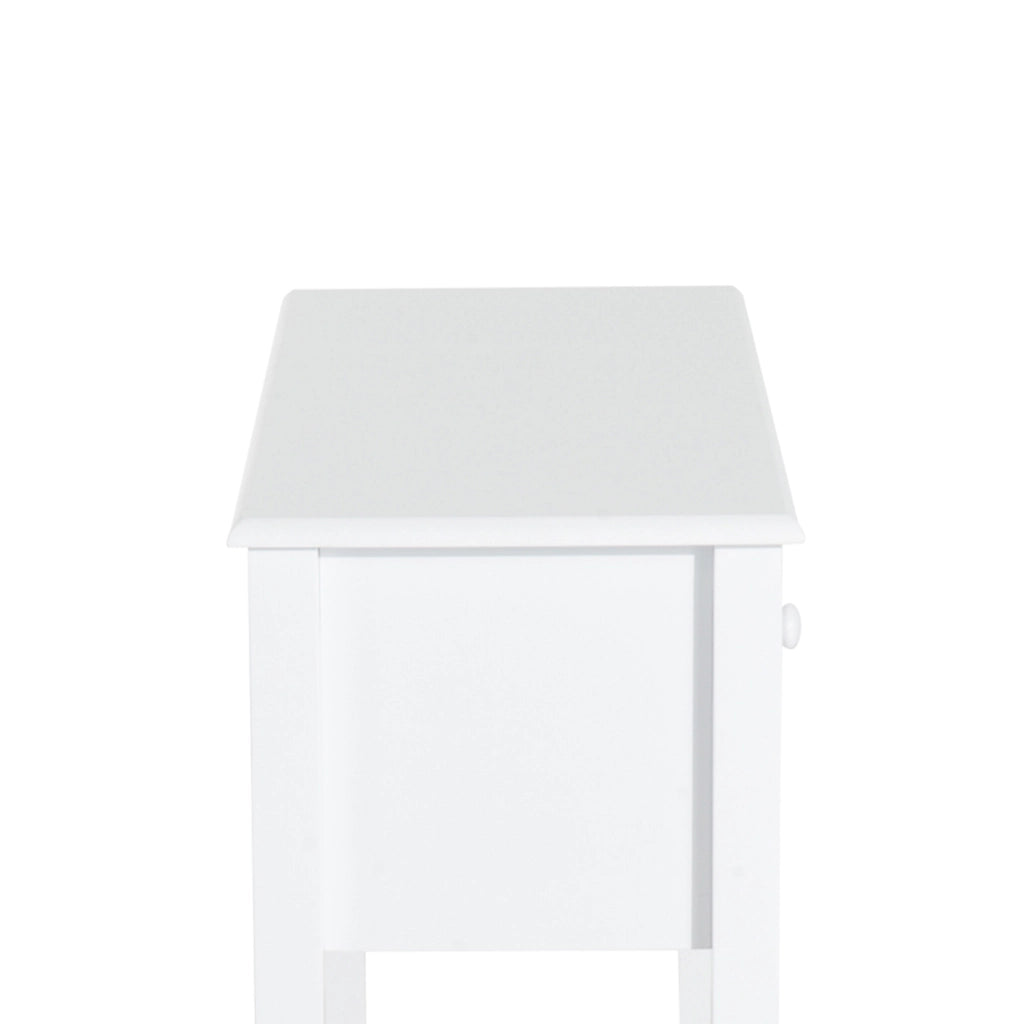Tavolo Consolle Moderno da Ingresso in MDF con 3 Cassetti, 100x32x85 cm, Bianco