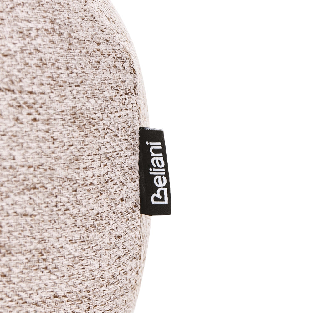 Poltrona beige rivestimento in tessuto gambe in acciaio dorato soggiorno camera da letto poltrona decorativa