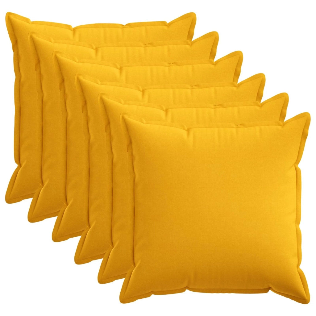 Federa 6 pz HOUTEN Giallo Chiaro 80 x 80 cm Lino 921568
