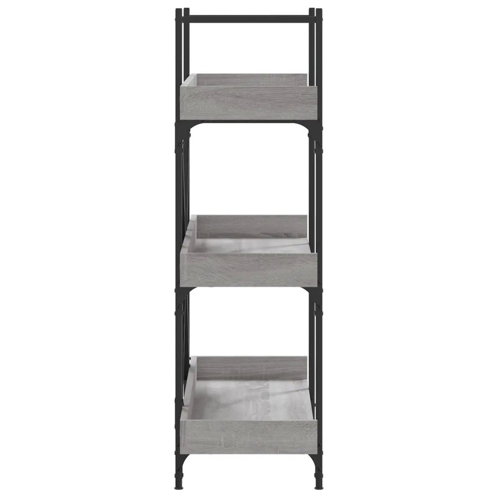 Libreria 3 Ripiani Grigio Sonoma 100x33x108,5 Legno Multistrato 837690