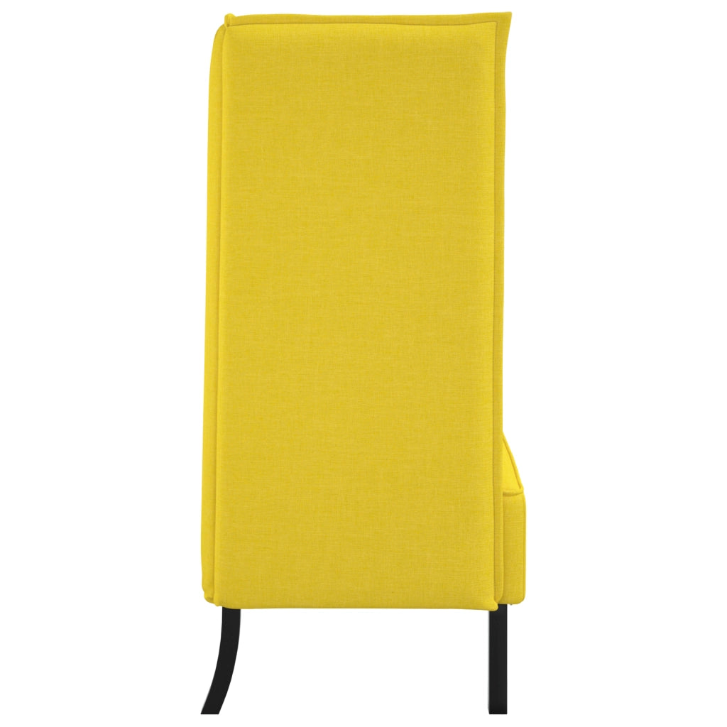 Divano Alto Schienale Giallo Chiaro 109x56x121 cm Tessuto
