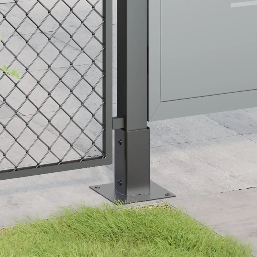 Basi per Pali Quadrati 12 pz 71x71mm Acciaio Verniciato Polvere 42000025
